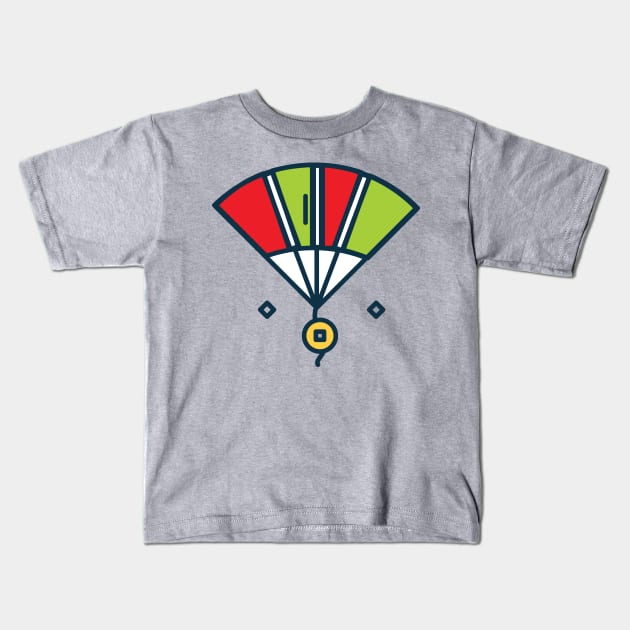 Folding Fan Kids T-Shirt by Jonathan Wightman